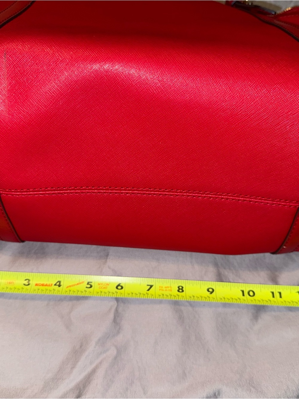 Bright Red Michael Kors Sullivan tote features Saffiano leather - Picture 7 of 7